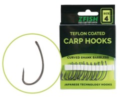 10ks - Háčik Zfish Teflon Curved Shank Barbless 10ks - Háčik Zfish Teflon Curved Shank Barbless