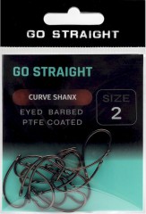 10ks - Háčky Go Straight Curve Shanx Barbed Velikost 2