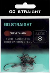 10ks - Háčky Go Straight Curve Shanx Barbless Velikost 8