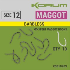 10ks - Háčky Korum Xpert Maggot Hooks Barbless