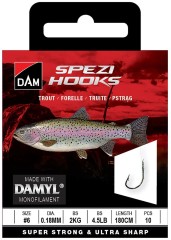 10ks Hotový nadväzec DAM Spezi Trout 180cm