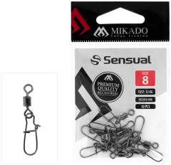 10ks - Karabínka s Obratlíkom Mikado Rolling Fastlock BN