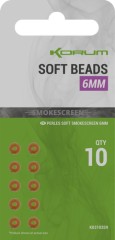 10ks - Koraci Korum Smokescreen Soft Beads 6mm