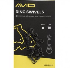 10ks - Obratlík s kroužkem Avid Carp Outline Ring Swivels 10ks - Obratlík s kroužkem Avid Carp Outline Ring Swivels