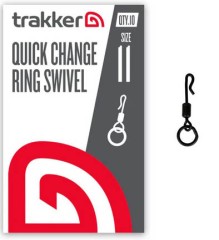 10ks - Obratlík s Kroužkem Trakker Quick Change Swivel Velikost 11 10ks - Obratlík s Kroužkem Trakker Quick Change Swivel Velikost 11