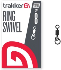 10ks - Obratlík s Kroužkem Trakker Ring Swivel Velikost 8 10ks - Obratlík s Kroužkem Trakker Ring Swivel Velikost 8