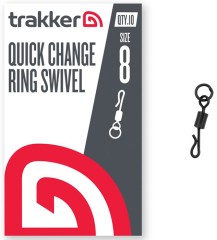 10ks - Obratlík Trakker QC Ring Swivel Velikost 8