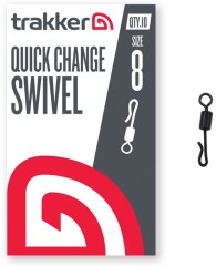 10ks - Obratlík Trakker Quick Change Swivel Veľkosť 8 10ks - Obratlík Trakker Quick Change Swivel Veľkosť 8