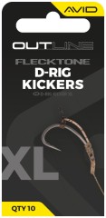 10ks - Rovnátka Avid Carp Outline FleckTone D-Rig Kicker XL