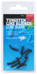 10ks - Rovnátka na Háček Giants Fishing Tungsten Line Aligner Long Shank Black