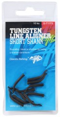 10ks - Rovnátka na Háček Giants Fishing Tungsten Line Aligner Short Shank Black