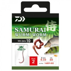 10ks - Udice Daiwa Samurai Riblje crvi