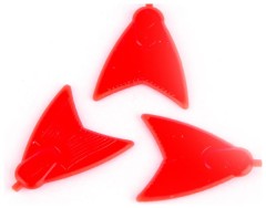 10ks Zarážky Skeater Bait Fins UV Red