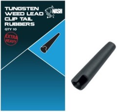 10ks - Závesky Nash Tungsten Weed Lead Clip Tail Rubber 10ks - Závesky Nash Tungsten Weed Lead Clip Tail Rubber