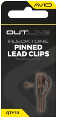 10ks - Závjesci na Težine Avid Carp Outline FleckTone Pinned Lead Clips