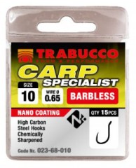 15ks - Háčiky Trabucco Carp Specialist Barbless Eye bez protihrotu