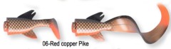 2 kom - Zamjenski repovi za gumenu mamac Savage Gear 3D LB Hybrid Pike 25cm Crvena bakrenasta štuka