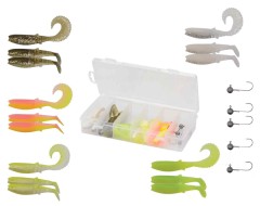 20 kom - Set gumene mamce Savage Gear Cannibal Box Kit L