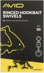 20ks - Obratlíky Avid Carp Outline Ringed Hookbait Swivels