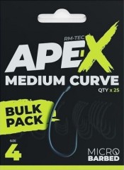25kom - Udica RidgeMonkey Ape-X Medium Curve Barbed Bulk Pack