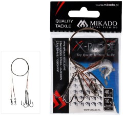 2ks Gotova udica Mikado X-Plode Čelična žica s ojačanim trokrakim hakom