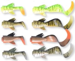 2ks - Náhradní Ocasy pro Gumová Nástraha Savage Gear 3D LB Hybrid Pike 25cm