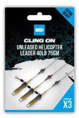 3 kom - Krajnja montaža Nash Cling On Unleaded Helicopter Leader 40lb 35cm