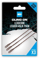 3 kom - Olovna uža Nash Ready Tied Leadcore lider 45lb 75cm