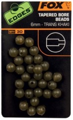 30ks - Korálky Fox Edges Tapered Bore Beads Trans Khaki