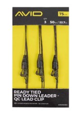 3kom - Návazec Avid Carp Ready Tied Pin Down Leader - QC Lead Clip