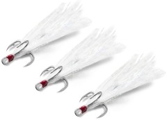 3kom - Trostruka udica Delphin B!rd Hook Triple Bijela