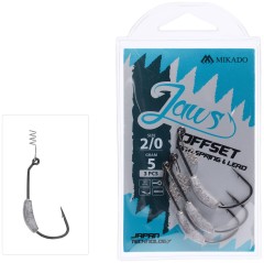 3ks - Háček Mikado Jaws Offset Hlavičky Se Zátěží 2g Vel. 2/0