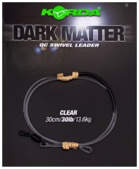 3ks - Hotová Montáž Korda Dark Matter Leader QC Swivel 30lb 30cm
