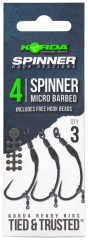 3ks - Hotový Náväzec Korda Spinner Hook Sections Barbless