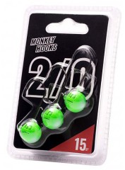 3ks - Jigova Glava Monkey Lures MNKY Zeleni-Bijeli 2/0