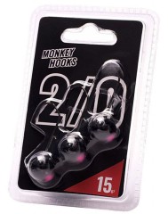 3ks - Jigová Hlavička Monkey Lures Black Pink 4/0