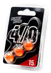 3ks - Jigová Hlavička Monkey Lures MNKY 4/0 Orange