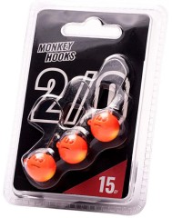 3ks - Jigová Hlavička Monkey Lures MNKY Orange 2/0
