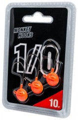 3ks - Jigová Hlavička Monkey Lures MNKY Orange-Yellow 1/0
