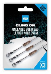 3ks - Končna Montaža Nash Cling On Unleaded Solid Bag Lider 40lb 35cm
