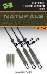 3ks - Koncová Montáž Fox Edges Naturals Leadcore Heli Rig Leaders
