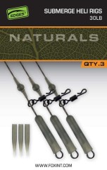 3ks - Koncová Montáž Fox Edges Naturals Submerge Heli Rig Leaders