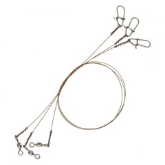 3ks - Ocelové Lanko Savage Gear Raw49 Uncoated Trace 0,27mm 20cm 7kg