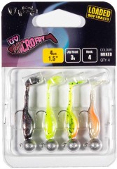 4 kom - Set mamaca Fox Rage Ultra UV Micro Fry mješoviti boja mamaca pakiranje 3gr 4cm
