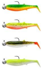 4kom Gumová Nástraha Savage Gear Cannibal Shad Darkwater MIX
