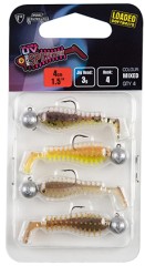4kom - Set Mamaca Fox Rage Ultra UV Micro Spikey Loaded Lure paket 4cm 3gr