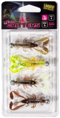4kom - Set Mamaca Rage Ultra UV Micro Critter Mixed Colour Lure Pack Loaded 3gr 5cm