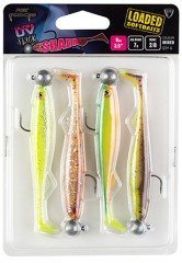 4ks - Sada Nástrah Rage Ultra UV Slick Shad Loaded Lure Pack 9cm 7gr