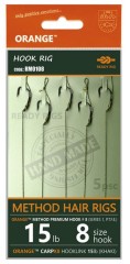 5 kom - Gotova pribor za ribolov Life Orange Method Hair Rigs S1