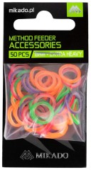 50ks Silikonové Gumky Na Pelety Mikado Heavy 3mm Mix